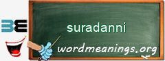 WordMeaning blackboard for suradanni